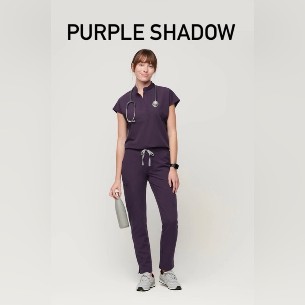 Figs Women’s Purple Shadow Rafaela Oversized Scrub Top Medium
